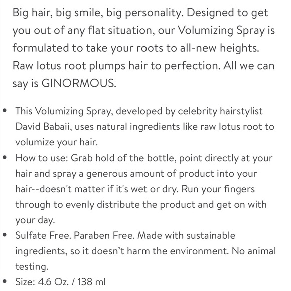 N:P Beautiful Volumizing Spray - Picture 3 of 3